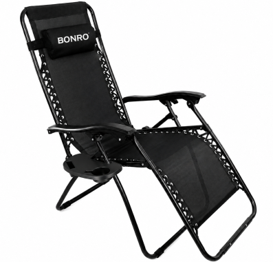 Шезлонг лежак Bonro СПА-167A черный 