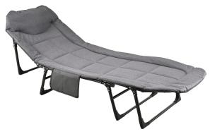 Шезлонг лежак Bonro B-006 темно-серый + карман (186)