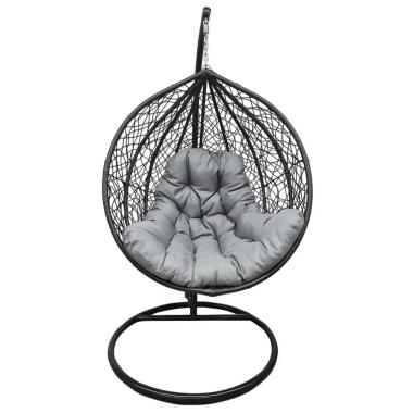  Підвісне крісло-гойдалка кокон Bonro 329 XL (чорно-сіре) (456) - уцінений товар