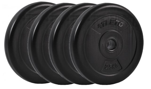 Диск для штанг и гантелей композитный Atleto 4шт x 2,5кг (1215) - уцененный товар 