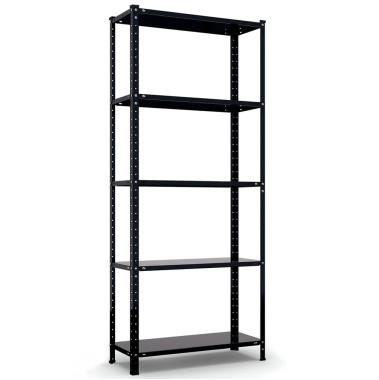Стеллаж металлический 170х75х30 см Siker P7530 черный 5 полок 