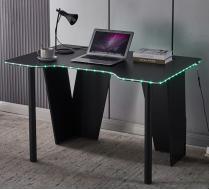 Геймерский игровой компьютерный стол с подсветкой 120 см Bonro B-13 черный RGB LED