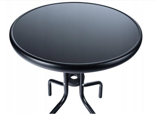 Стол стеклянный садовый для террасы Bonro B-6002 черный 