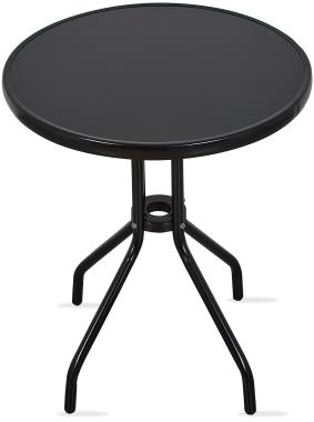 Стол стеклянный садовый для террасы Bonro B-6002 черный 