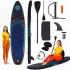 SUP-доска надувная для плавания Atleto 350 см серая + сиденье 