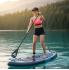 SUP-доска надувная для плавания Atleto 350 см серая + сиденье 