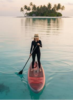 SUP-доска надувная для плавания Atleto 350 см Лайф + сиденье 