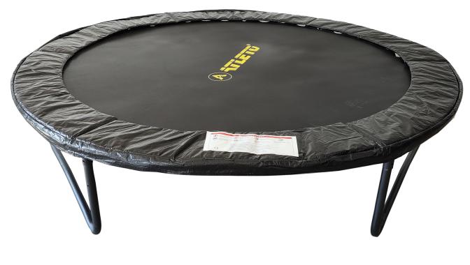  Батут з сіткою та драбинкою 252 см Atleto Black + подарунок м'ячик