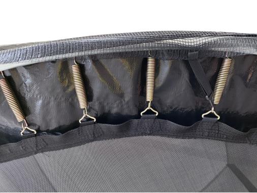 Батут с сеткой и стремянкой 312 cм Atleto Black + подарок мячик 