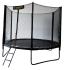 Батут с сеткой и стремянкой 312 cм Atleto Black + подарок мячик 