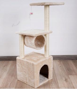  Кігтеточка-будиночок 93 см Bonro B-94 для кішок бежева