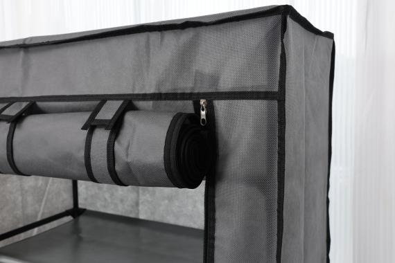  Шафа з тканини для взуття Bonro B10 сірого кольору