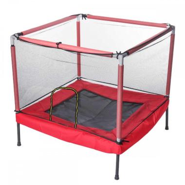  Батут манеж дитячий з сіткою Atleto 120x120 см червоний KRB07