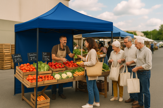  Намет павільйон розсувний з стінками 3 х 3 м Bonro B-9004 синій  + сумка