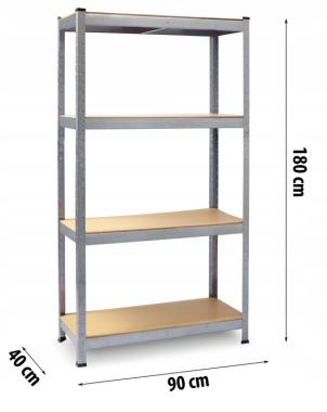 Стеллаж металлический 180x90x40 Siker G9040 4 полки 
