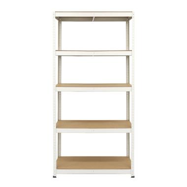 Стеллаж металлический 180x90x40 Siker GoodTool P9040 белый 5 полок 