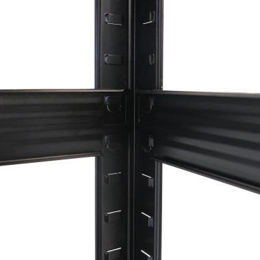 Стеллаж металлический 180х90х40 Siker GoodTool P9040L черный 5 полок 
