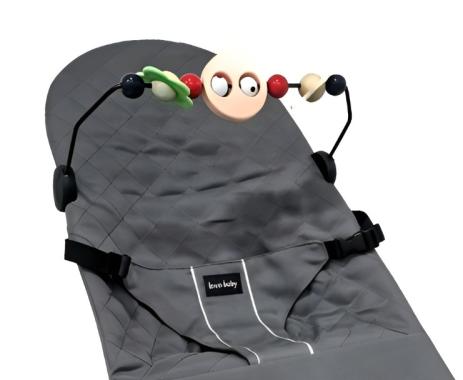  Дитячий шезлонг Spoko Baby крісло гойдалка сірий (SP-108)
