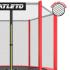 Батут дитячий з сіткою 183 см Atleto червоний + подарунок м'ячик