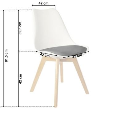 Кресло для кухни Bonro B-487 белое с черным сиденьем 