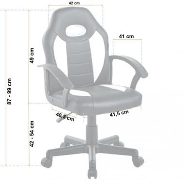  Крісло офісне геймерське Bonro B-043 біле (564)