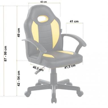  Крісло офісне геймерське Bonro B-043 жовте (564)