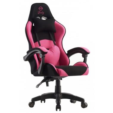  Крісло геймерське Bonro Lady 806 чорно-рожеве (004)
