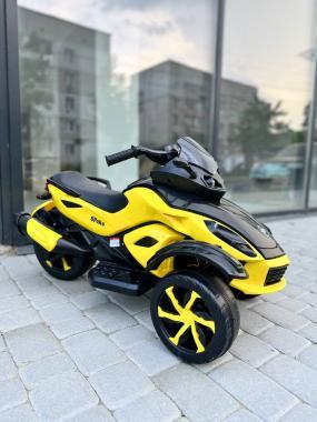 Детский электромотоцикл трицикл Spoko SP-610 желтый 