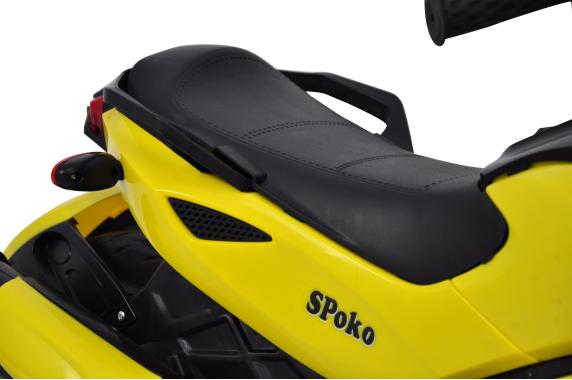 Детский электромотоцикл трицикл Spoko SP-610 желтый 