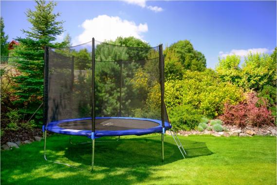 Батут FunFit 312 см с сеткой + лестница (2 места)  