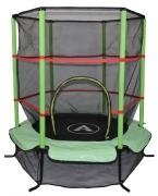 Детский батут Atleto 140 см с зеленой сеткой New