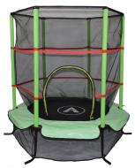 Детский батут Atleto 140 см с зеленой сеткой New