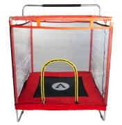 Батут манеж детский с сеткой Atleto 120x120 см красный KRB07