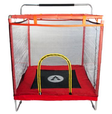  Батут манеж дитячий з сіткою Atleto 120x120 см червоний KRB07