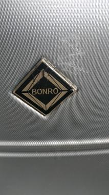  Чемодан Bonro 2019 (середній) срібний (171)
