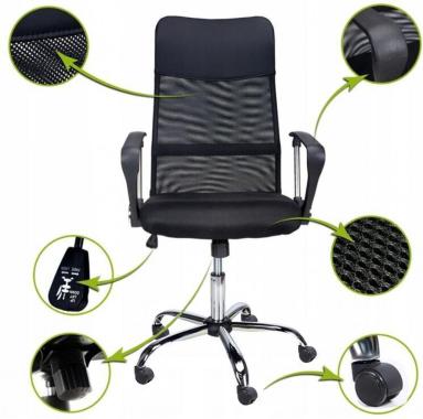 Кресло офісне Bonro Manager черное 1 