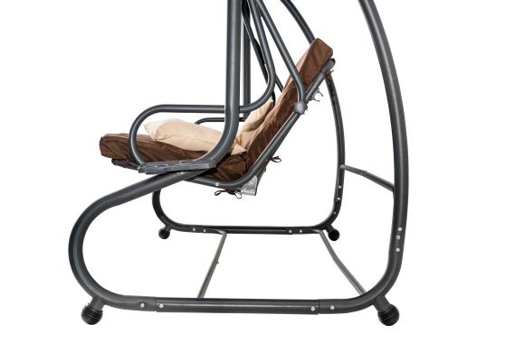 Гойдалка садовая Bonro Garden коричневая 4 местная 230 см ширина 
