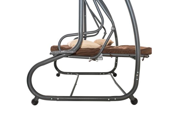 Гойдалка садовая Bonro Garden коричневая 4 местная 230 см ширина 