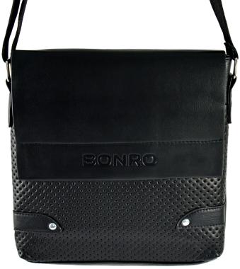  Сумка чоловіча Bonro через плече чорна Model 2