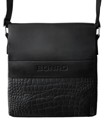  Сумка чоловіча Bonro через плече чорна Model 5