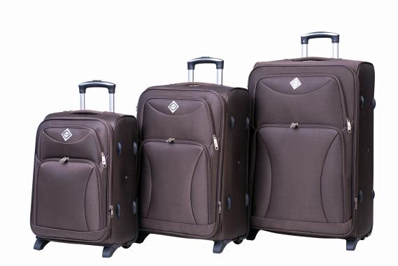 Чемодан Bonro Tourist набор 3 шт. коричневый 