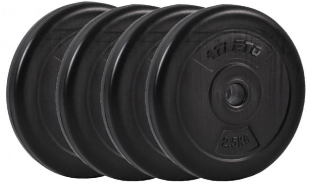 Диск для штанг и гантелей композитный Atleto 4шт x 2,5кг (1206) - уцененный товар 