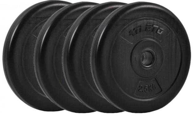Диск для штанг и гантелей композитный Atleto 4шт x 2,5кг (1222) - уцененный товар 
