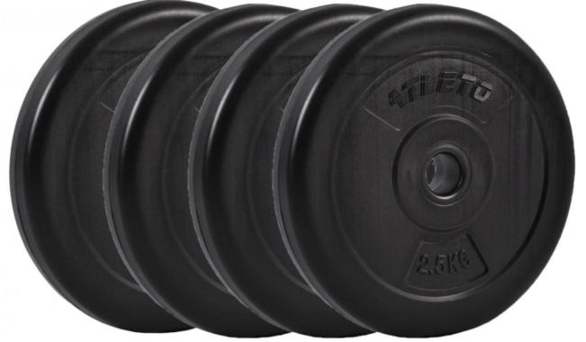 Диск для штанг и гантелей композитный Atleto 4шт x 2,5кг (1224) - уцененный товар 