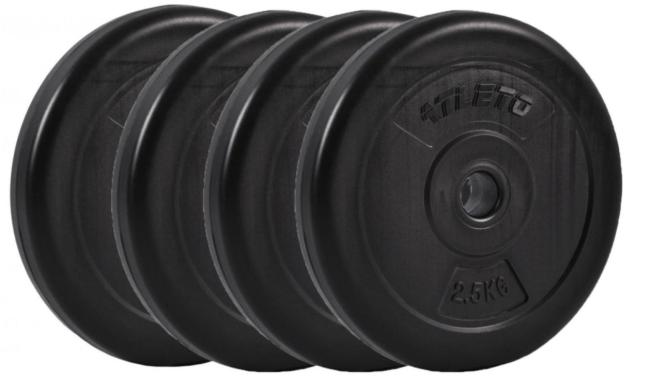 Диск для штанг и гантелей композитный Atleto 4шт x 2,5кг (1242) - уцененный товар 