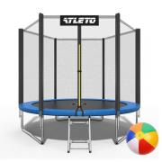 Батут детский с сеткой и стремянкой 312 см Atleto + подарок мячик