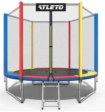 Батут Atleto 312 см с сеткой и стремянкой multikolor (933) - уцененный товар 