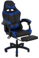 Крісло геймерське Bonro B-810 TPF синє з підставкою для ніг (506) - уцінений товар