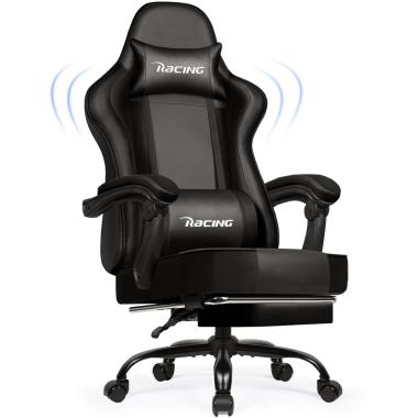  Крісло офісне з підставкою для ніг Bonro B-059 чорне