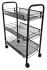 Стелаж етажерка з полицями на колесах Bonro B-073 чорний (1366) - уцененный товар 